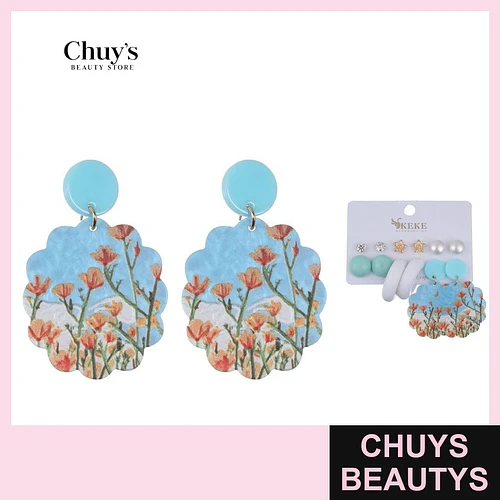 Set de Zarcillos Grandes Colores - Chuys Beautys | Chuys Beautys