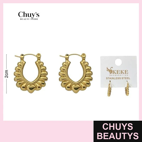Pendientes acero inoxidable 2-3cm - Chuys Beautys | Chuys Beautys