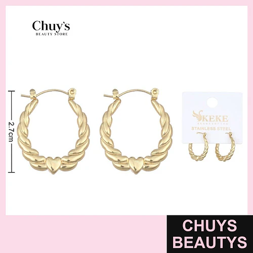 Pendientes acero inoxidable 2-3cm - Chuys Beautys | Chuys Beautys