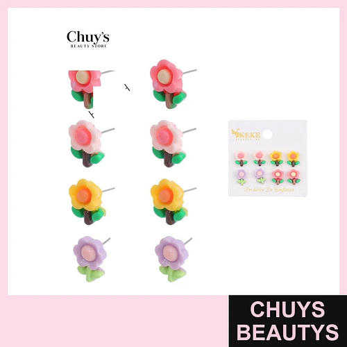 Pendientes para Niñas Flores - Chuys Beautys | Chuys Beautys