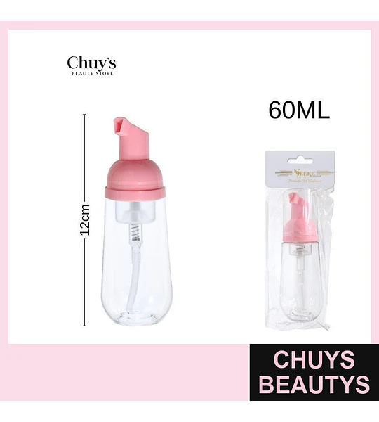 Dispensador de 60ml con tapa rosa