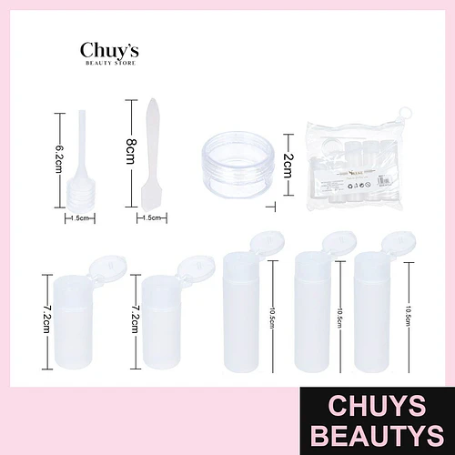 Set de envases dispensadores 8 piezas - Chuys Beautys | Chuys Beautys