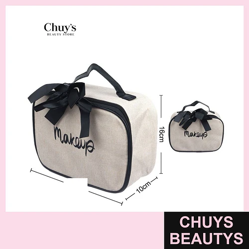 Cosmetiquero Makeup Beige - Chuys Beautys | Chuys Beautys