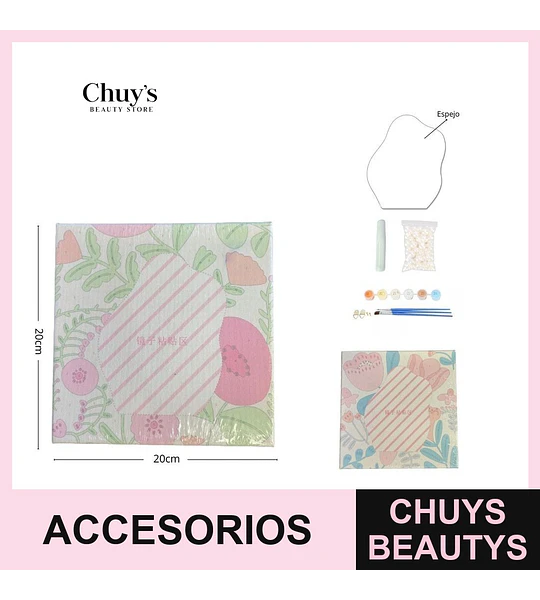 Espejo con Diseños Floral