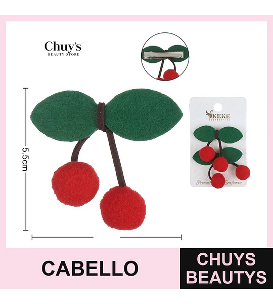 Pinza de Cereza para Cabello
