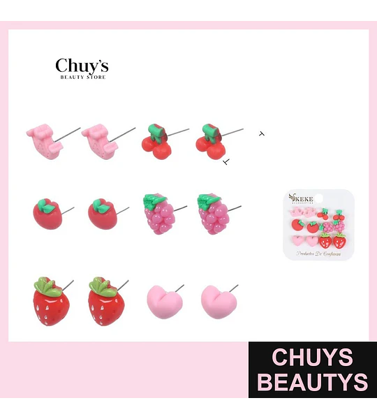 Aros Pendientes de Frutas