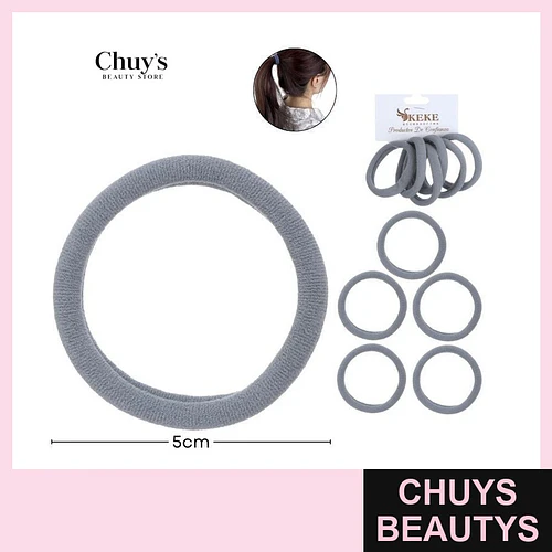 Colet Algodón Color Gris 6Pcs 5,5cm - Chuys Beautys | Chuys Beautys