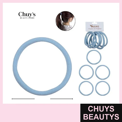 Colet Algodón Color Azul Cielo 6Pcs 6,5cm - Chuys Beautys | Chuys Beautys