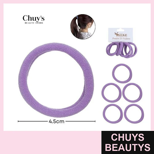 Colet Algodón Color Morado 6 Pcs 4,5cm - Chuys Beautys | Chuys Beautys