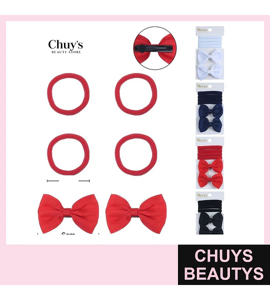 Set de Pinches y Colet 6 Pcs