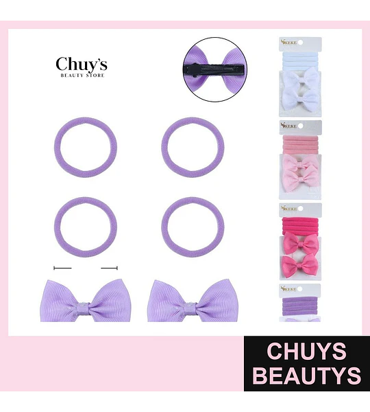 Set de Pinches y Colet 6 Pcs