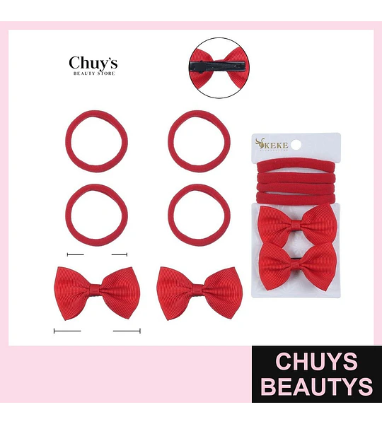 Set de Pinches y Colet 6Pcs