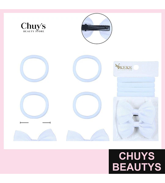 Set de Pinches y Colet 6 Pcs
