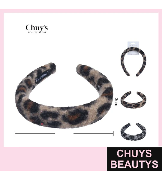 Cintillo de Peluche Leopardo
