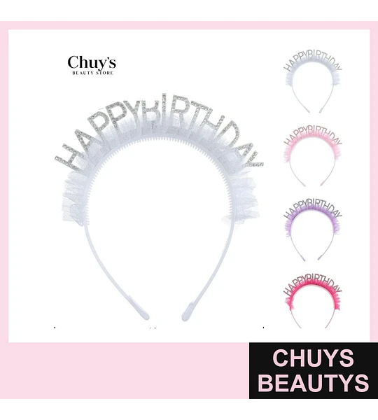 Cintillo Happy Birthday 3*12cm
