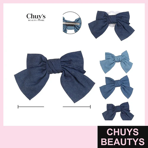 Pinche con lazos de jeans - Chuys Beautys | Chuys Beautys