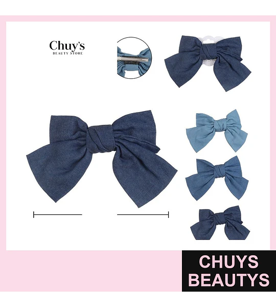 Pinche con lazos de jeans