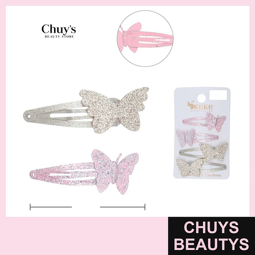 Set de Pinches Mariposa 7cm - Chuys Beautys | Chuys Beautys