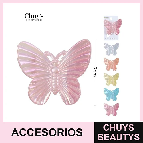 Pinza mariposa de colores - Chuys Beautys | Chuys Beautys
