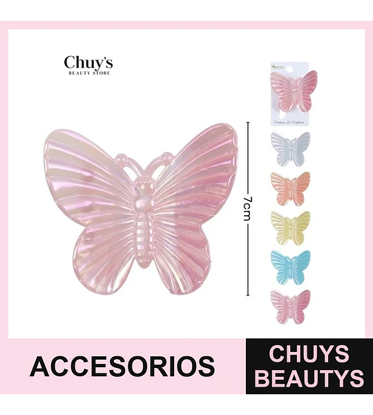 Pinza mariposa de colores