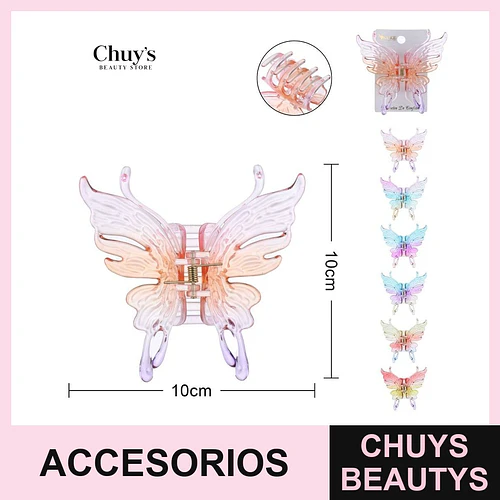 Pinza mariposa transparente - Chuys Beautys | Chuys Beautys