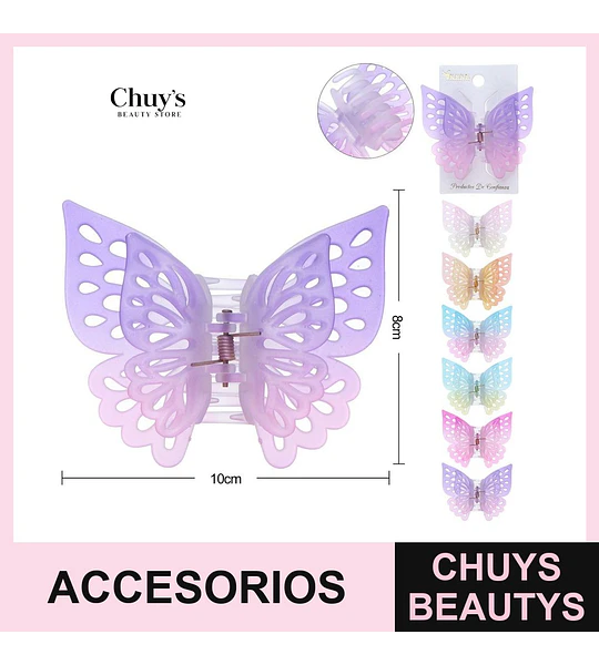 Pinza mariposa de plástico