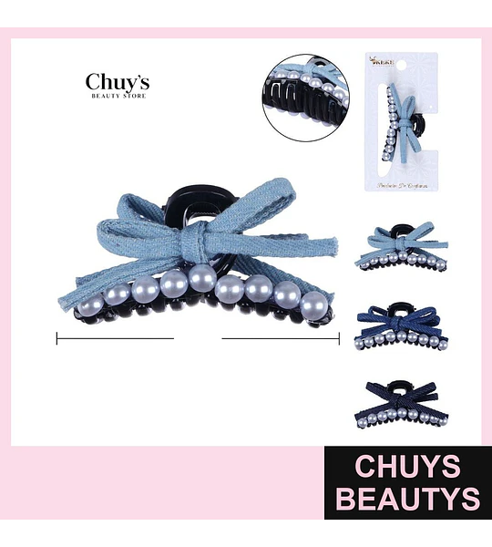 Gancheras con lazos de jeans