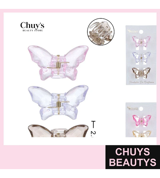 Mini Ganchetas de Mariposas