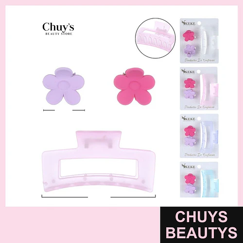 Set de 3 ganchetas - Chuys Beautys | Chuys Beautys