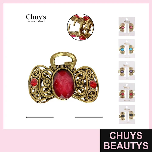 Mini ganchetas de acero con adorno - Chuys Beautys | Chuys Beautys