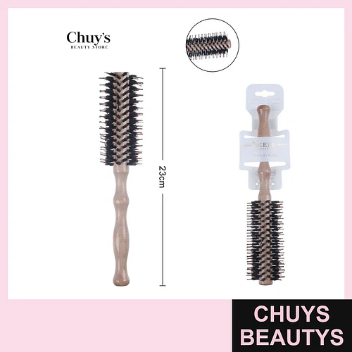 Cepillo Redondo de Madera 23 cm - Chuys Beautys | Chuys Beautys