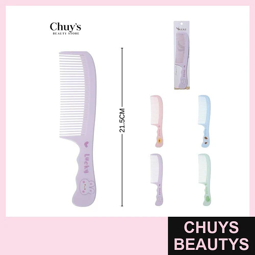 Peine plástico colorido 21.5 cm - Chuys Beautys | Chuys Beautys
