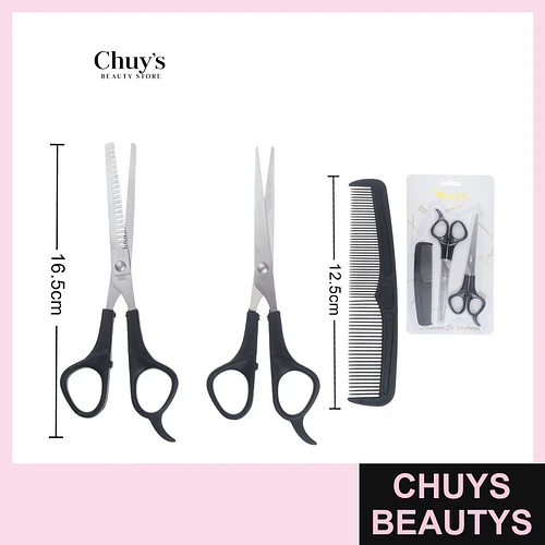 Set de Tijeras y Peine 3Pcs - Chuys Beautys | Chuys Beautys