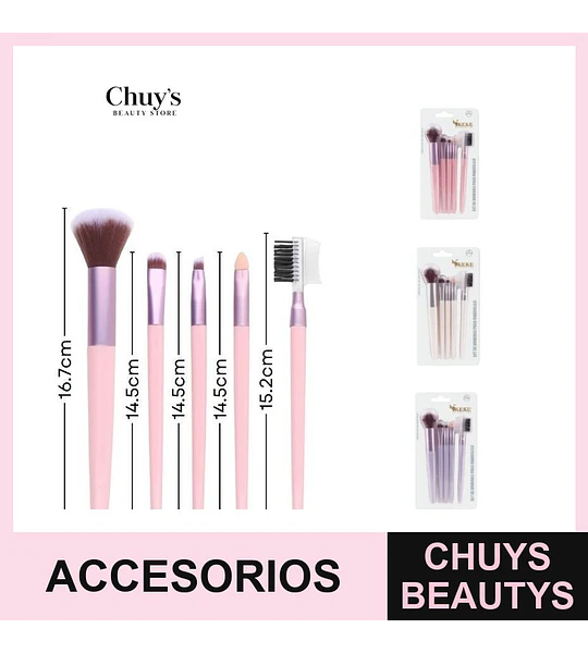 Set de brochas para maquillaje