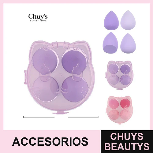 Esponjas de Maquillaje 4 Pcs 12.5*7cm - Chuys Beautys | Chuys Beautys