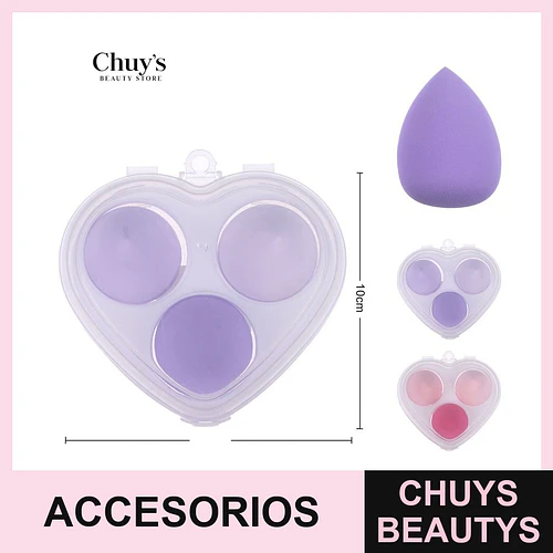 Esponjas de Maquillaje 3 Piezas - Chuys Beautys | Chuys Beautys