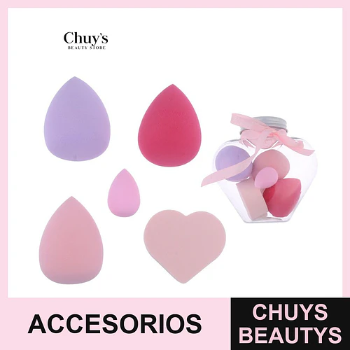 Esponjas de Maquillaje 5 Pcs - Chuys Beautys | Chuys Beautys