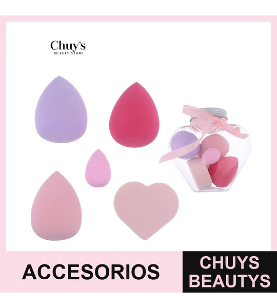 Esponjas de Maquillaje 5 Pcs