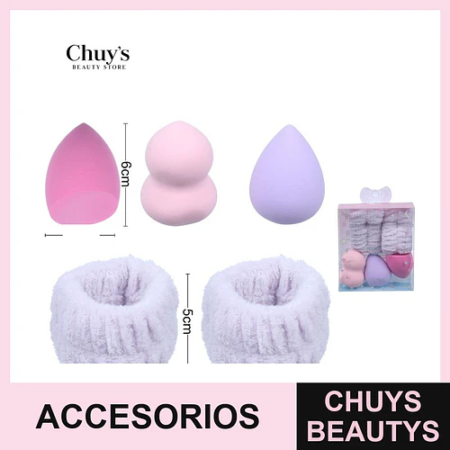 Esponjas de Maquillaje 5 Pcs - Chuys Beautys | Chuys Beautys