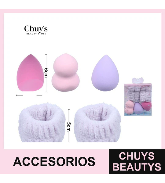 Esponjas de Maquillaje 5 Pcs