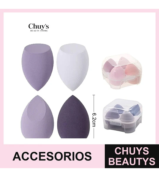 Esponjas Beauty Blender 4Pcs