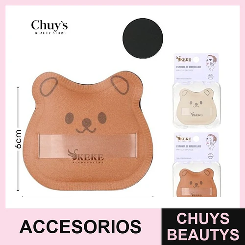 Esponja de Maquillaje con Forma de Oso - Chuys Beautys | Chuys Beautys