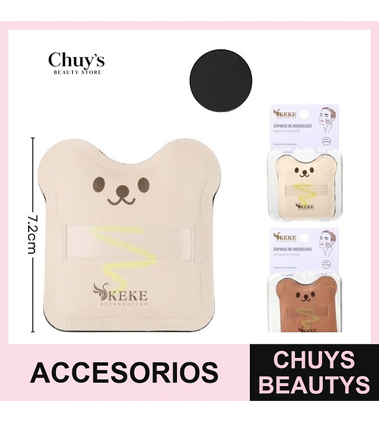 Esponja de Maquillaje Tipo Oso