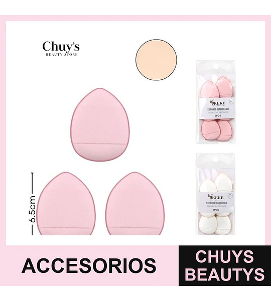 Set de Mini Esponjas de Maquillaje 6Pcs