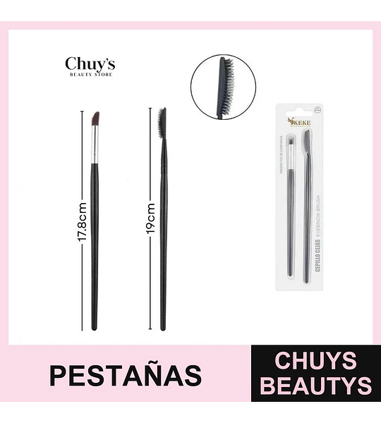 Brochas para pestañas y ojos 2pcs