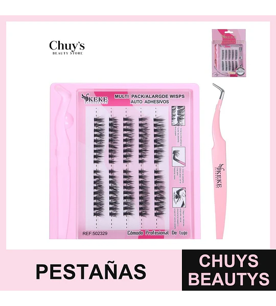 Pestañas por Punto Auto Adhesivas