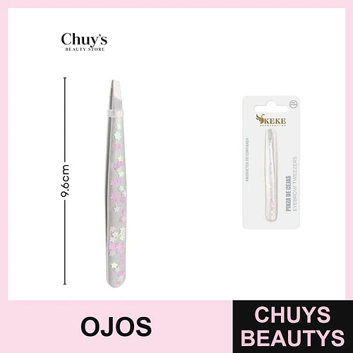 Pinzas para cejas acero inoxidable 96*9mm - Chuys Beautys | Chuys Beautys