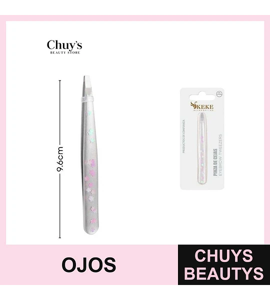 Pinzas para cejas acero inoxidable