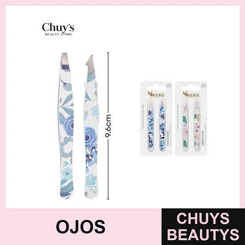 Pinza de cejas acero inoxidable 96*10mm 2pcs - Chuys Beautys | Chuys Beautys