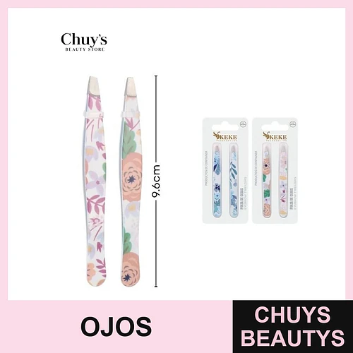 Pinza de cejas acero inoxidable 2 piezas - Chuys Beautys | Chuys Beautys